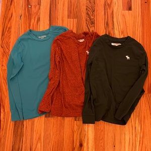 Boys abercrombie long sleeved bundle.